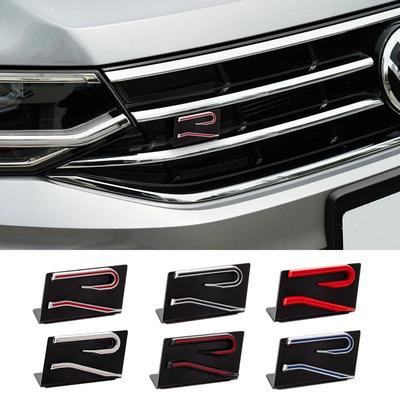 3D Metaal Nieuw R Logo Badge Stickers Zijdeur Kofferbak Achterkant Stickers Voor R Line Golf GTI Touareg Passat Sagitar Lavida Polo