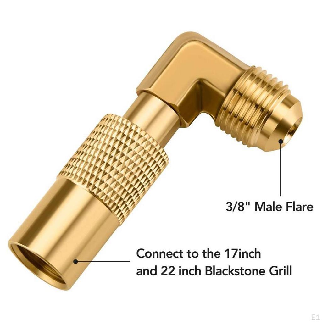 Propane Elbow Fitting Replace RV Trailer 90 Degree for 17" and 22" Grill BBQ Portable Male Flare Gas