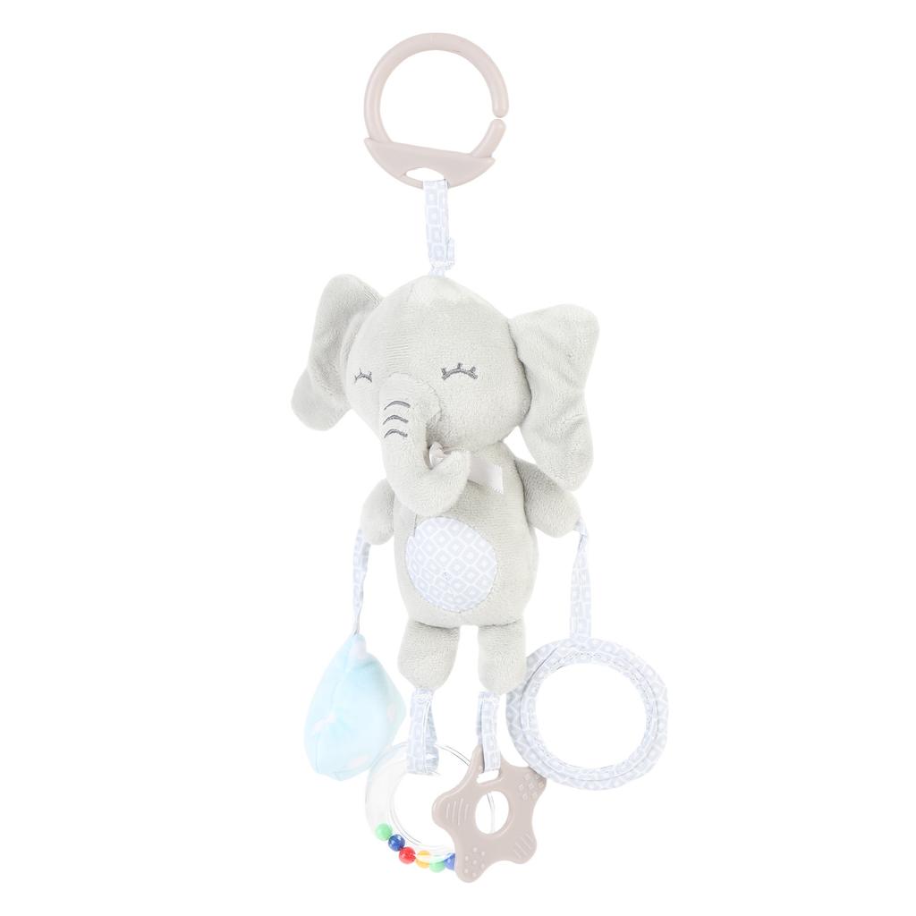 Jucărie Zornăitoare Agățată pentru Pătuț Bebeluș Elefănțel Desene Animate Clip pentru Dentare Jucărie pentru Cărucior Moale pentru Bebeluș Gri