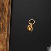 Yellow Citrine Small Charm, Round-Cut Gemstone, Handmade Charm For Her, Birthstone Pendant, Daily Wear Charm