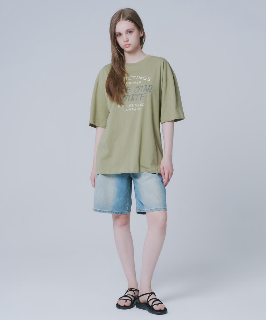WAARFORWOMAN W1145 Cut-Out Pintuck Shorts_Medium Blue