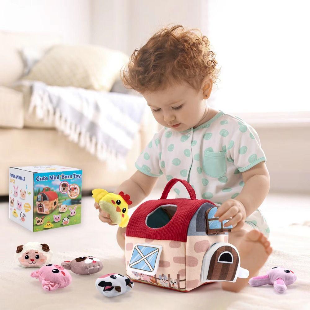 With Sound Baby Soft Plush Animals Farm Simulated Animals Cognition Doll  Kids Birthday Christmas