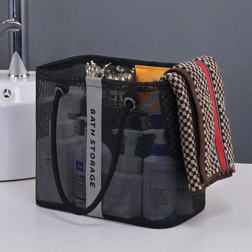 Mesh Shower Bag, Travel Beach Bathtub Organizer, Men's And Women's Fitness And Yoga Toiletry Bags, Holiday Laundry Basket, Bath