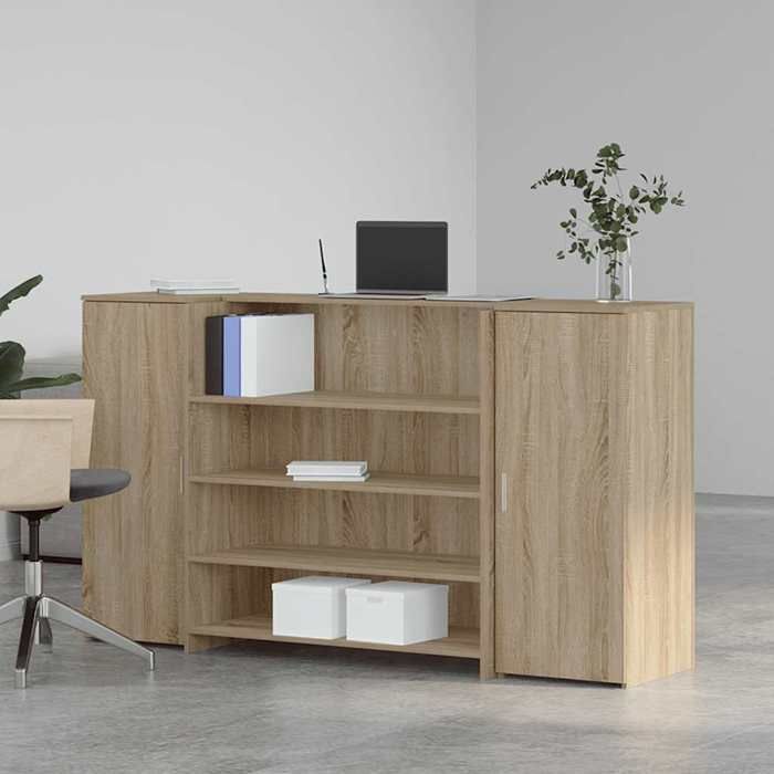 VidaXL Reception Desk Sonoma Oak 180x50x103.5 Cm Engineered Wood, Reception Counter, Salon Reception, Counter 3324171