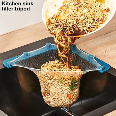 1 Set Sink Filter Net Triangle Frame Corner Filter Net Disposable Trash Drain Basket for Home Kitchen