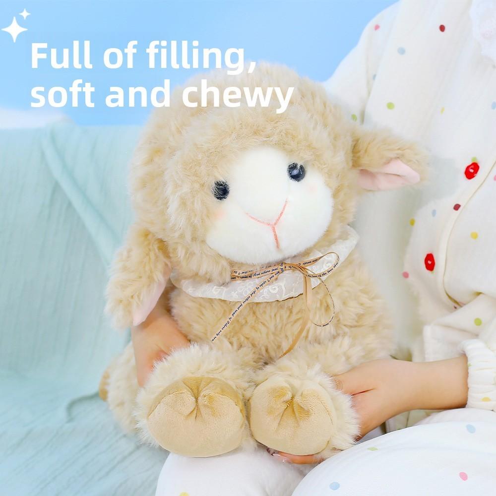 Plush Sheep Toy With Soft Polyester Filling Perfect For Kids Bedtime And Gift Giving