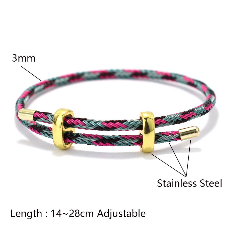 Adjustable Stainless Steel Bracelet For Men Perfect Accessory For Outdoor Sports Riding Luxury Gold Color Bangle Gift For Him