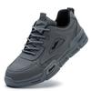 Men's Work Safety Boots Steel Toe Protection  Wear-resistant Rubber Sole Outdoor Workers