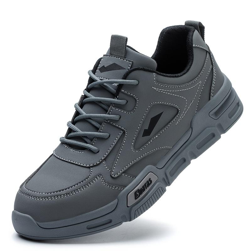 Men's Work Safety Boots Steel Toe Protection Wear-resistant Rubber Sole Outdoor Workers