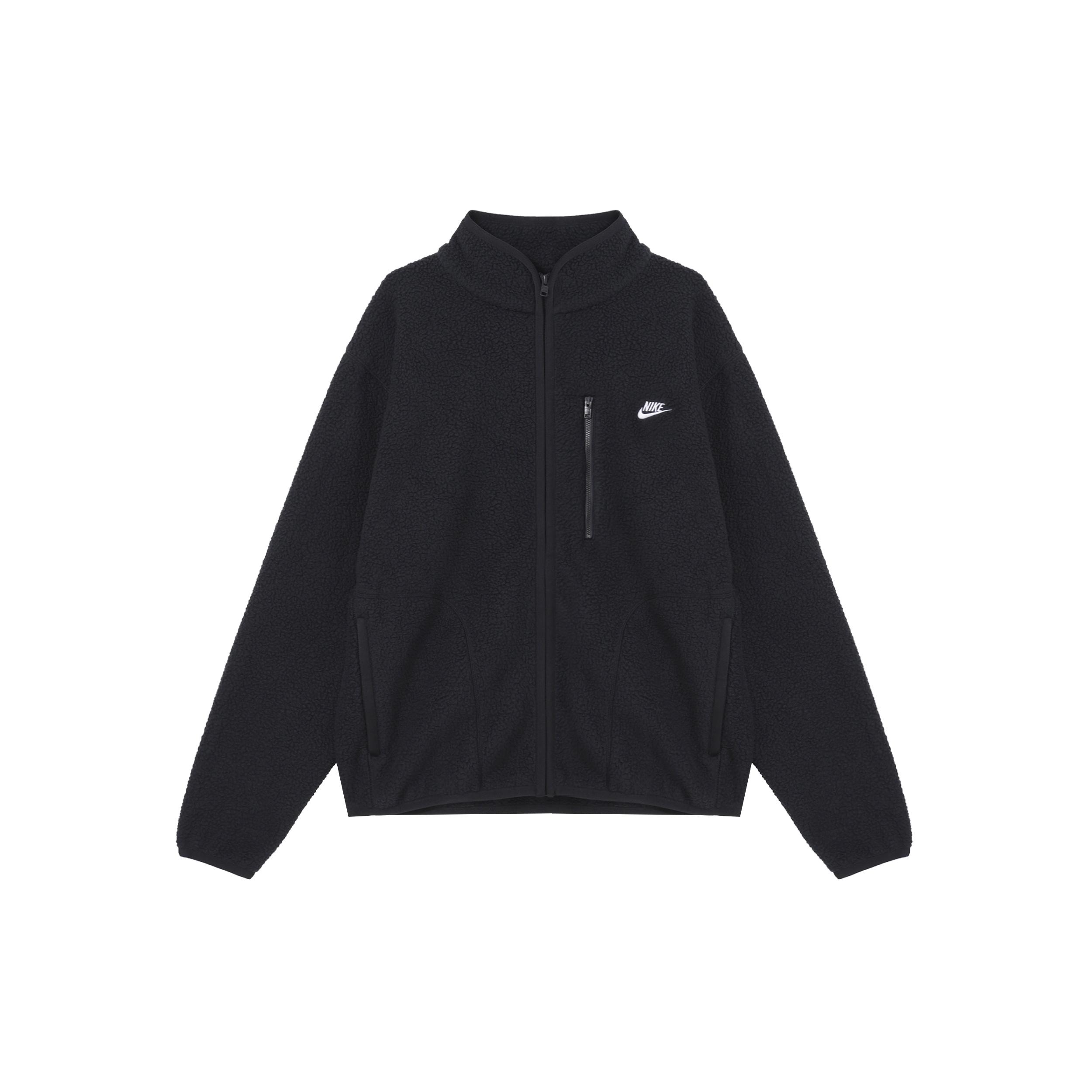 Nike Sportswear Club Fleece Jacket Asia Sizing Black Men s FZ0889-010 XL
