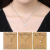 Stainless Steel Fashion Pendant Sun Crescent Moon Star Clavicle Chain Necklace For Women Jewelry Party Friend Gifts