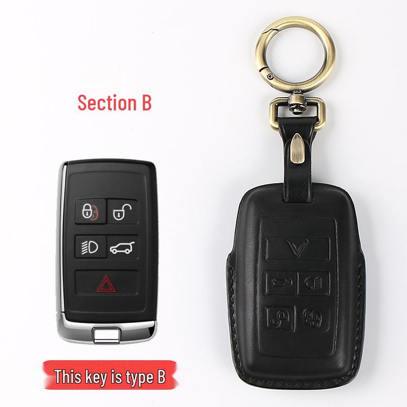 Genuine Leather Key Case for Land Rover Discovery, Sport, Evoque, and Jaguar 2020