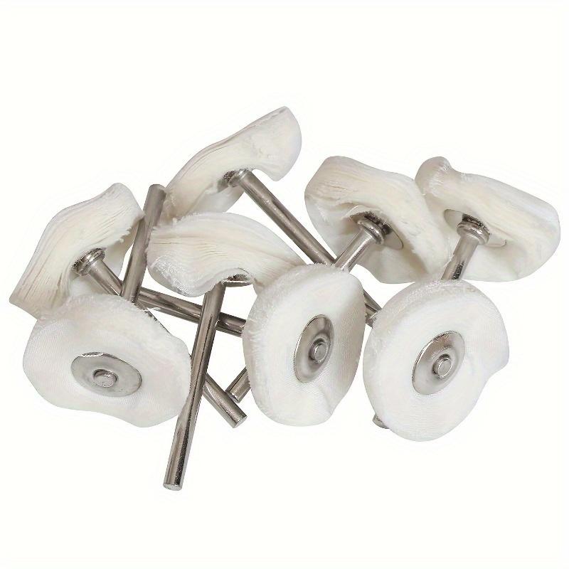 50pcs 1Inch Polishing Buffing Wheel Set, Wool Felt Mounted 3mm Shank For Rotary Tool Accessories, Mini Brush Polishing Kit For Watch And Jewelry