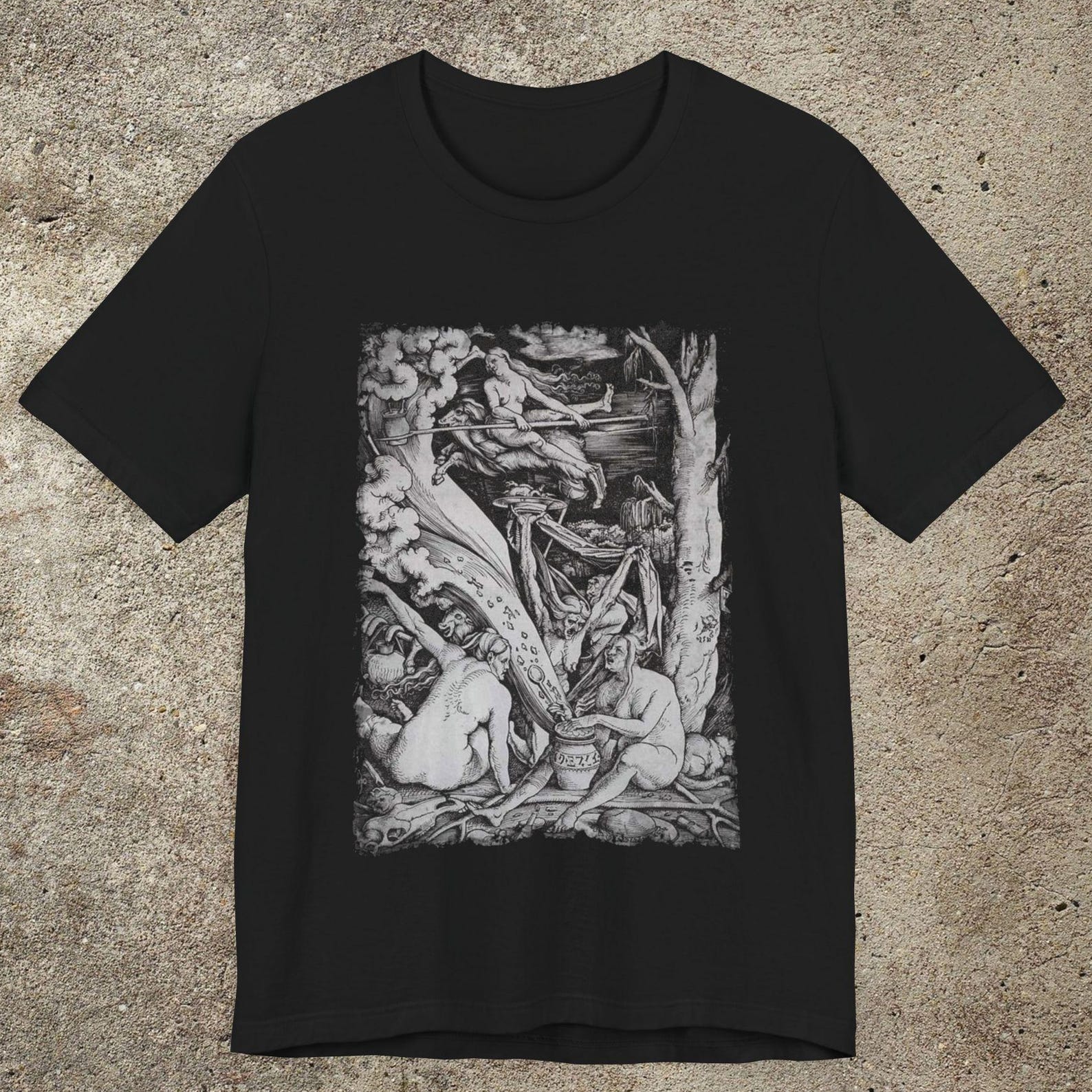 The Witches Occult Shirt, Witches’ Sabbath Graphic Tee, Black Magic Print, Unisex Witchcraft Gothic Top 3XL