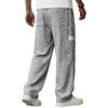 2026 Spring/Summer New Men's Solid Color Breathable Cotton-Linen Pocket Casual Trousers