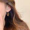 Mellerd Tiger's Eye Ear Cuffs: Luxury Vintage Spliced Circle Earrings