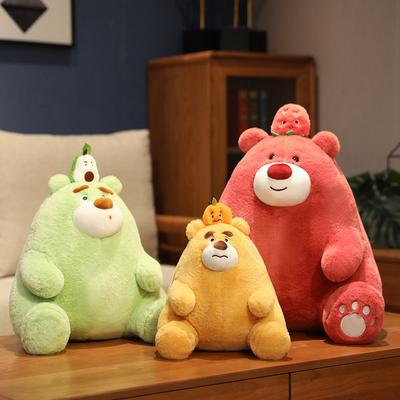 Plush Toy Fruit Bear Doll Doll Doll Pillow Creative Fruit Animal Cushion Back Sofa Birthday Gift