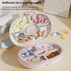 7Grid Organizer Container For Tablets Travel Pill Box With Seal Ring Small Box For Tablets Moisture-Proof Container For Medicine