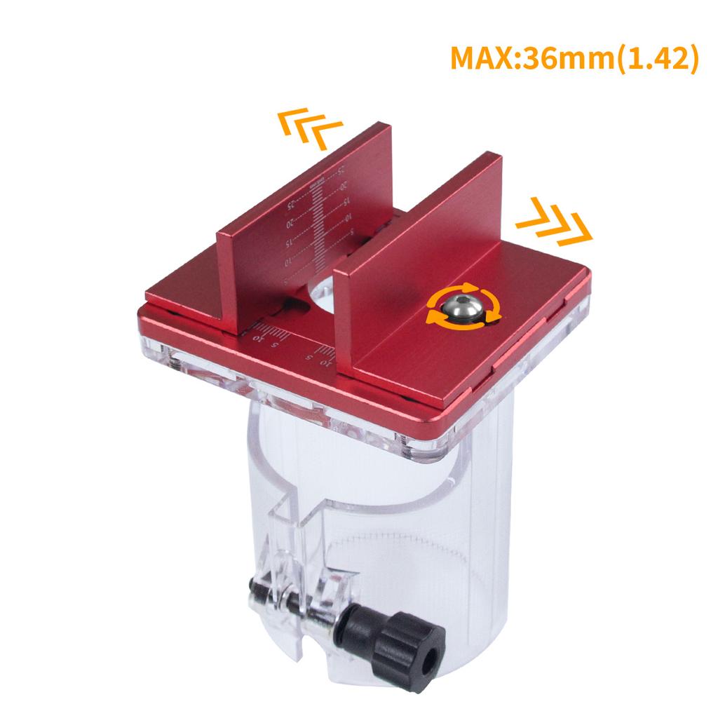 2 in 1 Slotted Base and Fastening Bracket for 65mm Trimming Machine,Invisible Fasteners Wood Milling Base Slotting Guide Locator