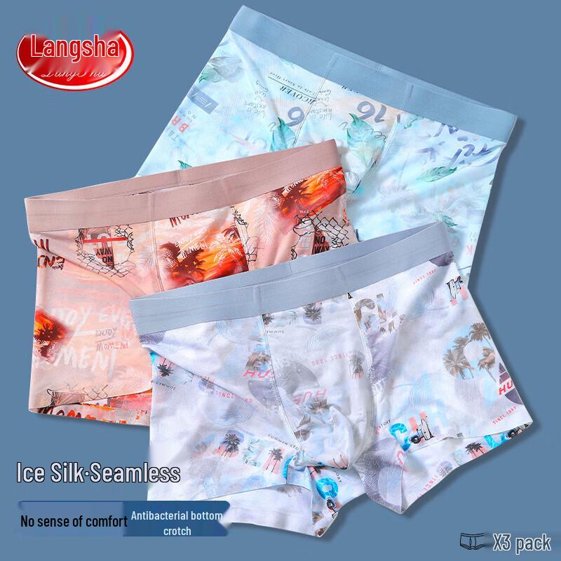 Langsha Men's Antibacterial Cotton Boxer Briefs