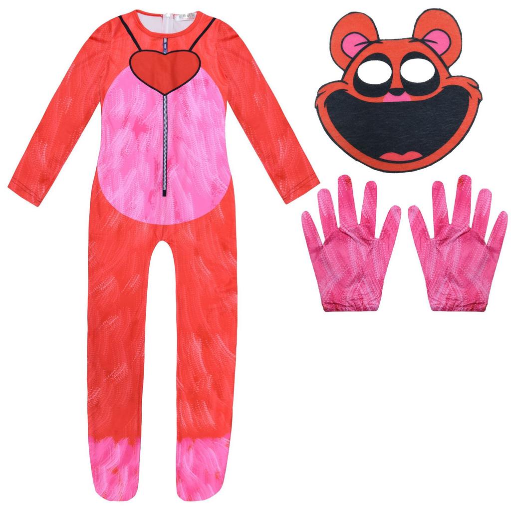 Smiling Critters Cosplay Kostuums Lachende KAT Nap Katnap Accion Jumpsuit Halloween Carnavalsfeest Verkleedpak Voor Kinderen Volwassenen