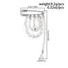 Hip Hop Trendy Imitation Pearl Tassel Chain Brooches for Men Women Waist-shaping Fixed Pin Accessory Multi-functional Jewelry