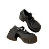 fashion 2024 New Women's Shoes Loafers Women's High Heels Platform Office Pumps Women Heart-Shaped Buckle Strap Square Heel Shoes Female