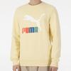 Puma Classics Logo Interest Crew Sweater Men Tops Beige 535287-41