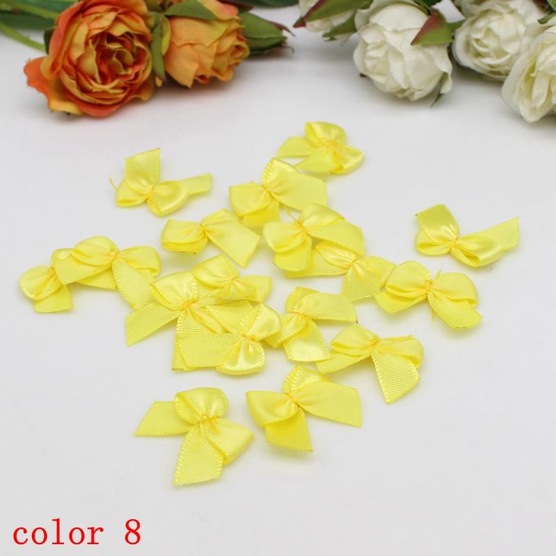 50-100Pcs/Pack 2*2.5cm Small Dacron Ribbon Bow Flower Craft Decoration Handwork DIY Party Decoration Colored Ribbon Bows