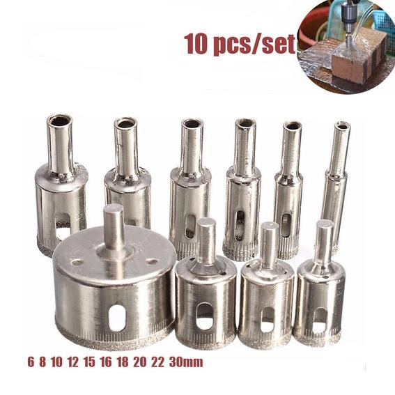 Diamond Holesaw Bi Metal Drill Bits Glass Marble Ceramics Cutter Bit 16-120mm