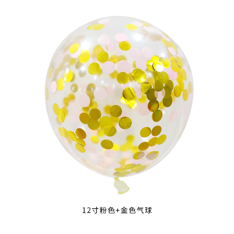 12 Inch Round Sequined Transparent Latex Balloon Birthday Wedding Opening Event Shopping Mall Decoration Party Decoration Supplies