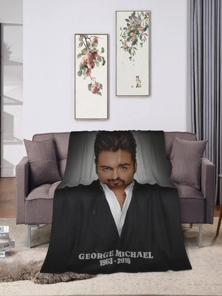 George Michael Blanket Premium Soft Fleece Throw for Winter  Cozy Couch Bed Kids and Adult Use  Patterned Blanket for Home