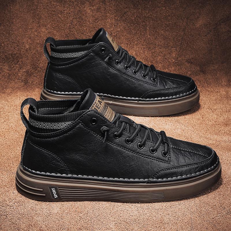 

Мужские повседневные ботинки Martin в британском стиле 2024 года — осенние высокие кроссовки и модные рабочие ботинки средней высоты 39