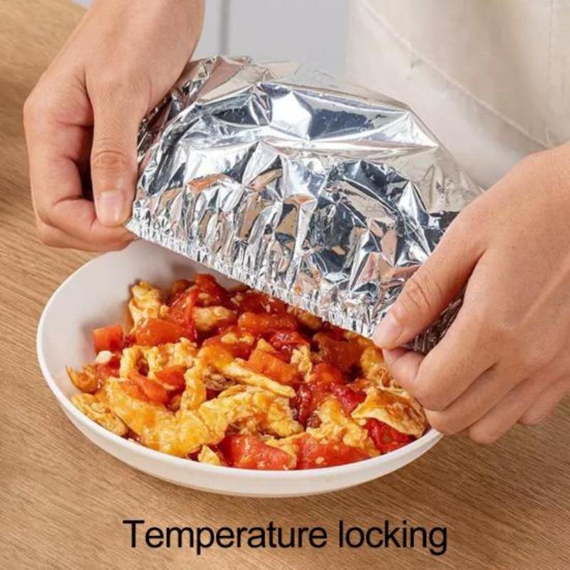 10 Stück Aluminiumfolienfilm Isolierung Lebensmittelabdeckungen Hitzebeständig BPA-frei Küche Frischhaltung