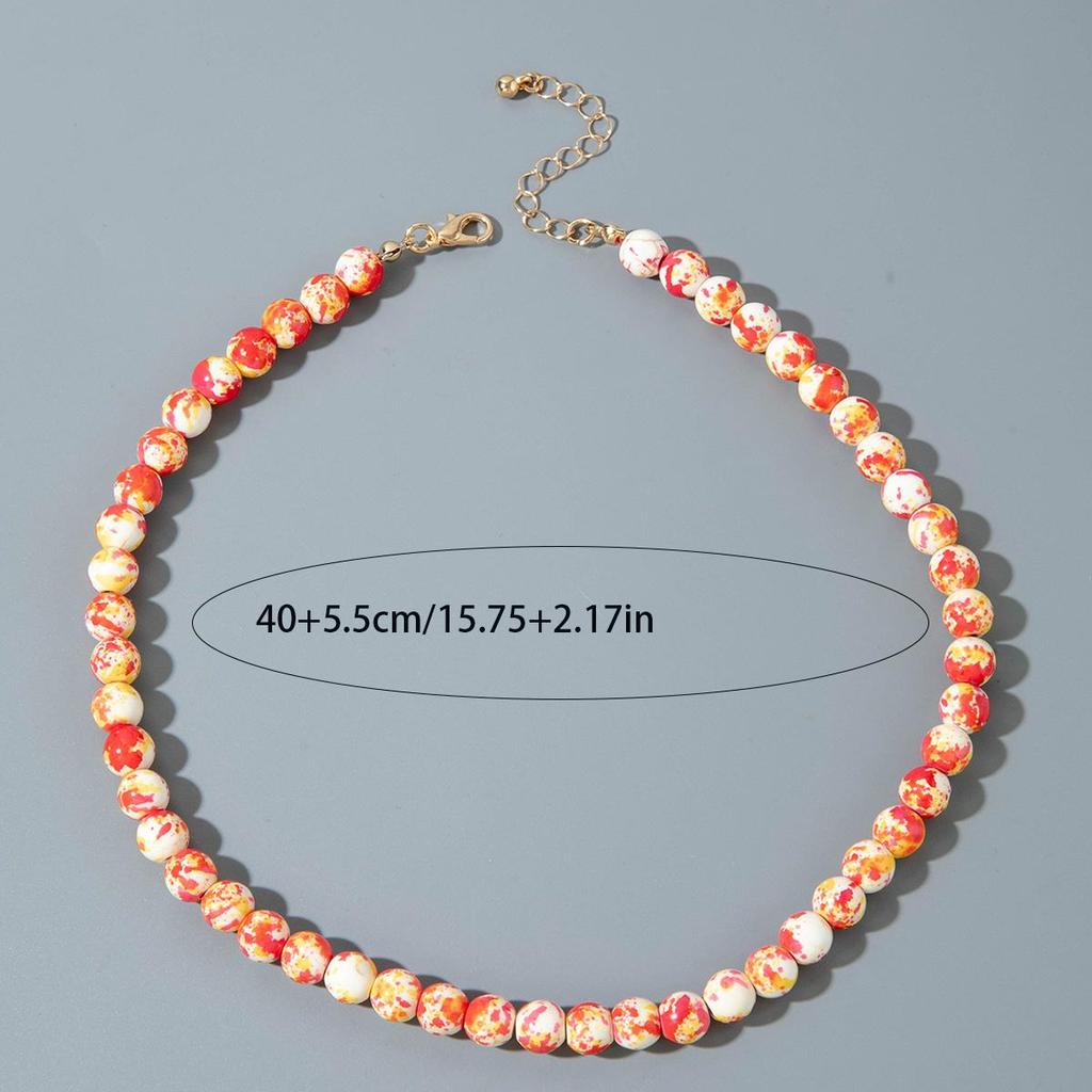 Halloween Creative Blending Style Imitation Turquoise Bead Necklace, Women's Jewelry Niche Design Necklace