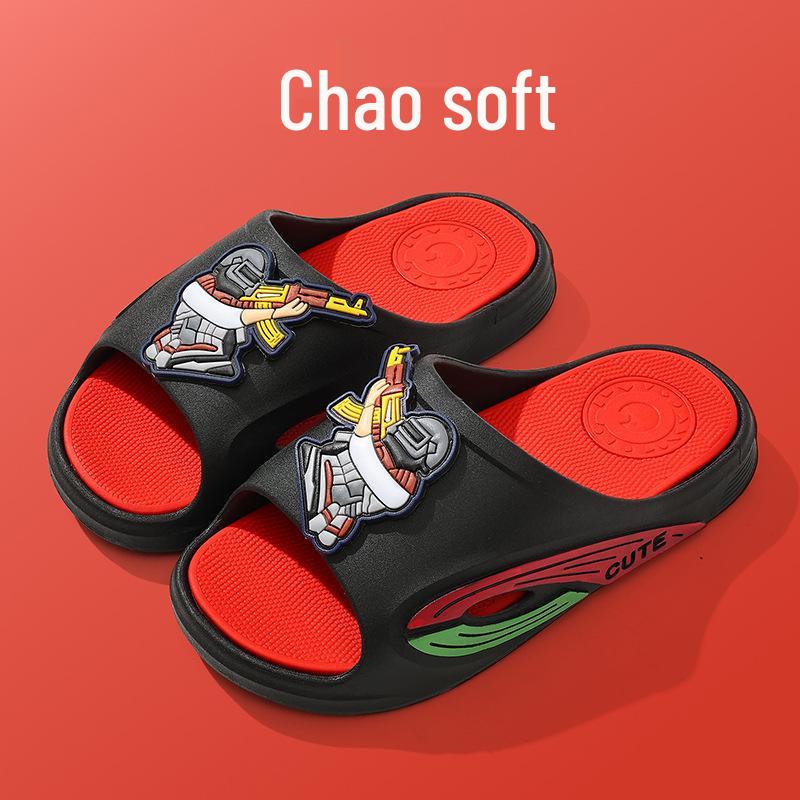 New Style Cartoon Children's Sandals: Soft, Non-Slip Soles, Perfect for Home, Bath, and Outdoor Use with a Unique 'Walking On Poop' Feel.