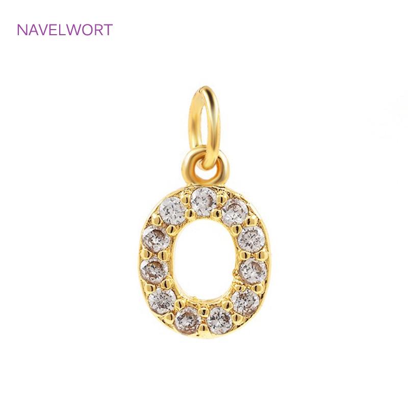 Luxury 18K Gold Plated Brass Inlaid Zircon 26 Letters Pendant Charms For Necklace Earring jewelry Making DIY Jewelry Accessories