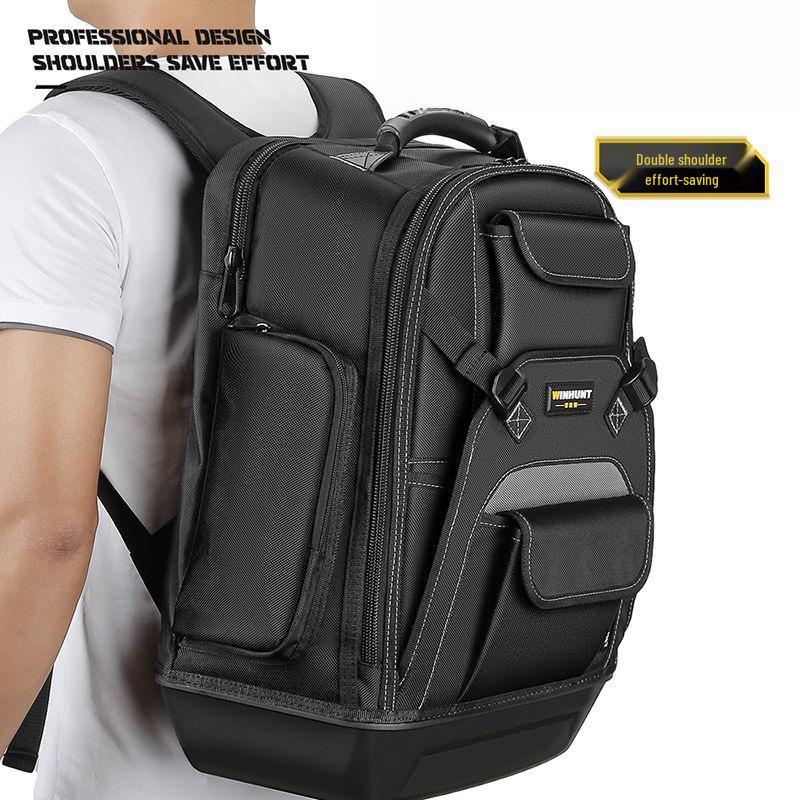Multifunctional Electrician's & Woodworking Durable Backpack with Large Capacity & Plastic Bottom