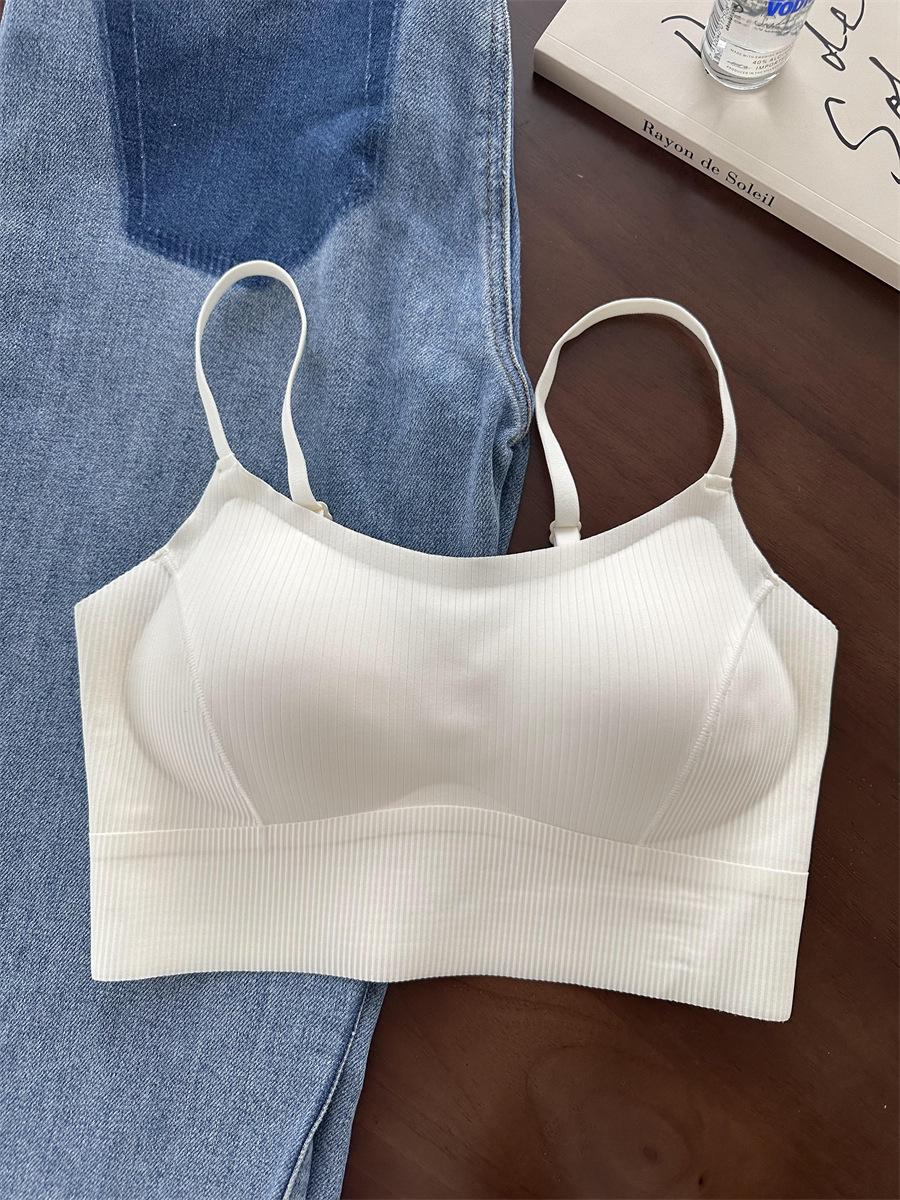 

Высокий эластичный бесшовный бюстгальтер: Легкий, без косточек, удобный для занятий спортом или ношения верхней одежды L for 115-130 jin