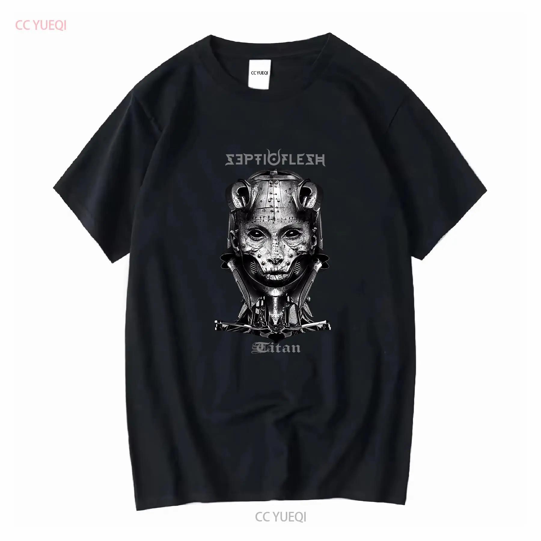 Septic Flesh Mens Titan Head T Shirt Small Black Vintage Washed Top For Everyday Wear Breathable Comfortable Versatile Soft S разноцветный