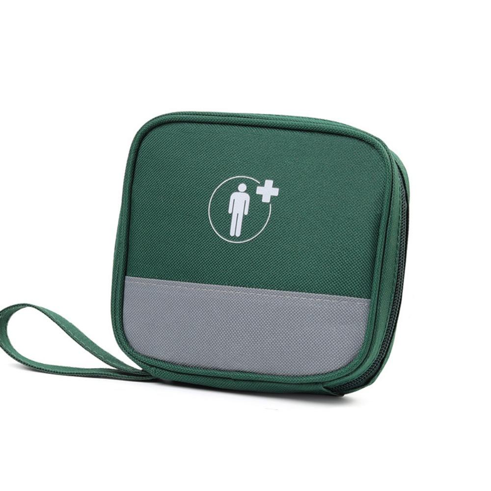 

New Household Pill Bag Oxford Large Capacity Emergency Survival Bag Zipper Travel Pill Storage Bag S зелений