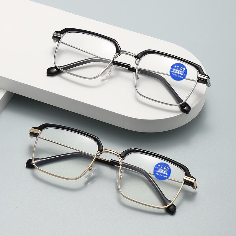 Men's HD Photochromic Anti-Blue Light Metal Reading Glasses - Fashionable and Classic Design