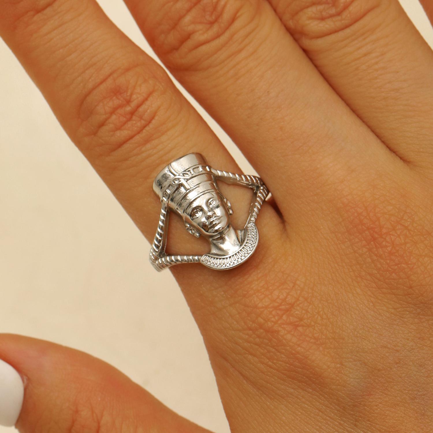 

Amazon 2026 Кольцо Египетский Фараон Мужской и Женский Шарм Личность Ювелирные Изделия Открытое Регулируемое Характер Мультяшное Кольцо