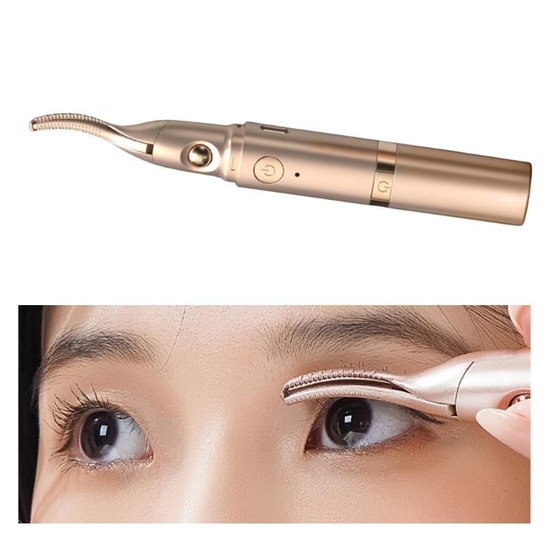 2 in 1 Beauty Tool Convenient Ladies' Electric Eyebrow Shaping Tool Heating Eyelash Curler Delicate Face Hair Trimmer