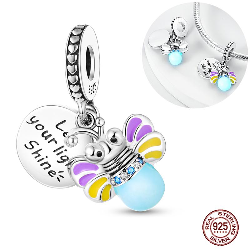 Charms  925 Sterling Copper Love Heart Sunflower Family Puppy Clip Charm Fit Bracelets Original Beads Women Souvenir DIY Zircon