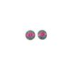 Pink And Green Round Stud Earrings Retro Fashion Pendant Green Crystal Necklace  Wedding Party