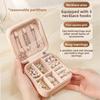 Mini Jewelry Box Storage Box Bag Small Pu Necklace Earrings Stud Earrings Jewelry Box Portable Jewelry Box