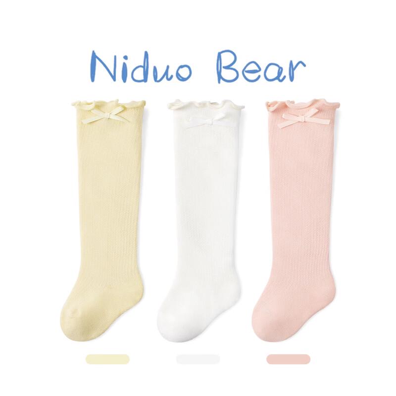 Nidoxiong Baby Mädchen Sommer Dünne Baumwolle Über-das-Knie Socken 3er-Pack