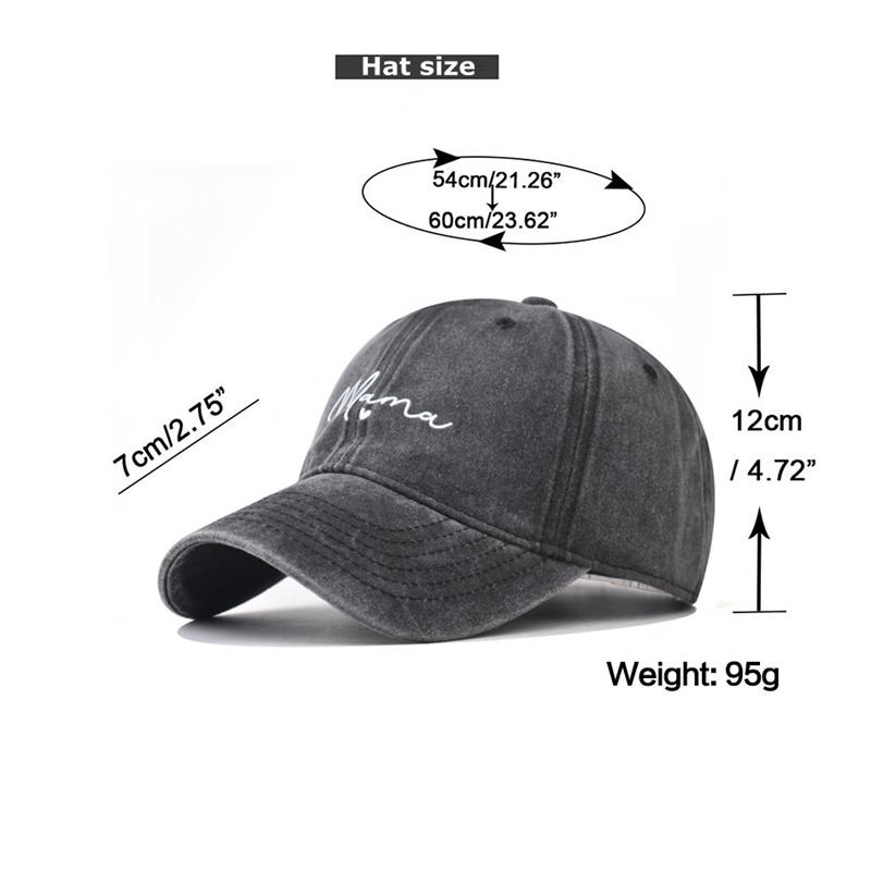 Spring Summer MAMA Embroidery Washed Cotton Baseball Caps Fashion Women Men Sport Visors Snapback Cap Breathable Outdoor Sun Hat
