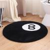 Kreativer 8-Ball Teppich Indoor Heimdekoration Gruselige Halloween-Geschenke 8-Ball Akzent Runder Tufting Weicher Teppich Horrorfilm Matte